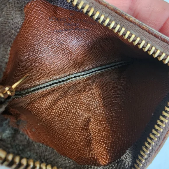 Louis Vuitton Brown Gold Monogram Pochette Cles Coin Wallet Purse Bag - Picture 4 of 10